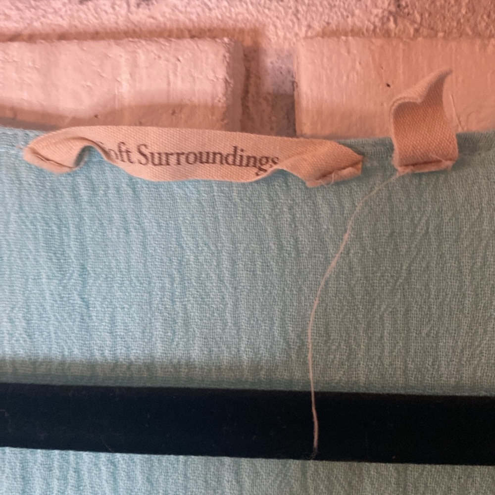 Soft Surroundings Double Layer Tunic Soft Turquoi… - image 5